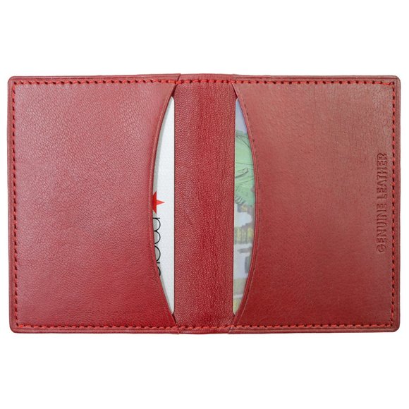 Mens Credit Card Holder Bifold Organizer in Genuine Leather - Picture 2 of 7